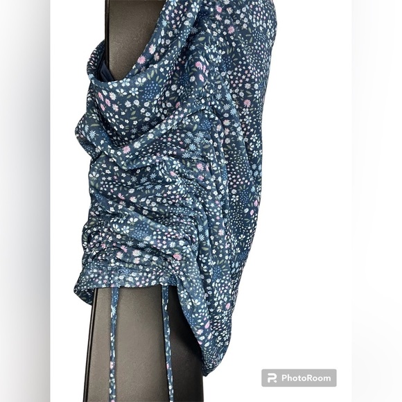 Juniors' SO® Side Cinched Cropped Print Cami Blue Size XXL - Picture 5 of 9